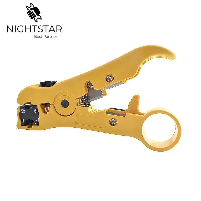 Flat or Round UTP Cat5 Cat6 Wire Coax Coaxial Stripping Tool Universal Cable Stripper Cutter Stripping Pliers Tool from PriceLows™