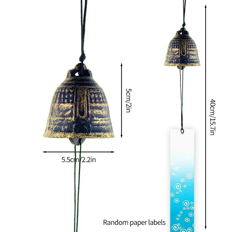 Japanese Wind Chimes Cast Iron Wind Bells Hanging Pendant Feng Shui Good Luck Temple Wind Bells Outdoor Home Garden Decoration from PriceLows™