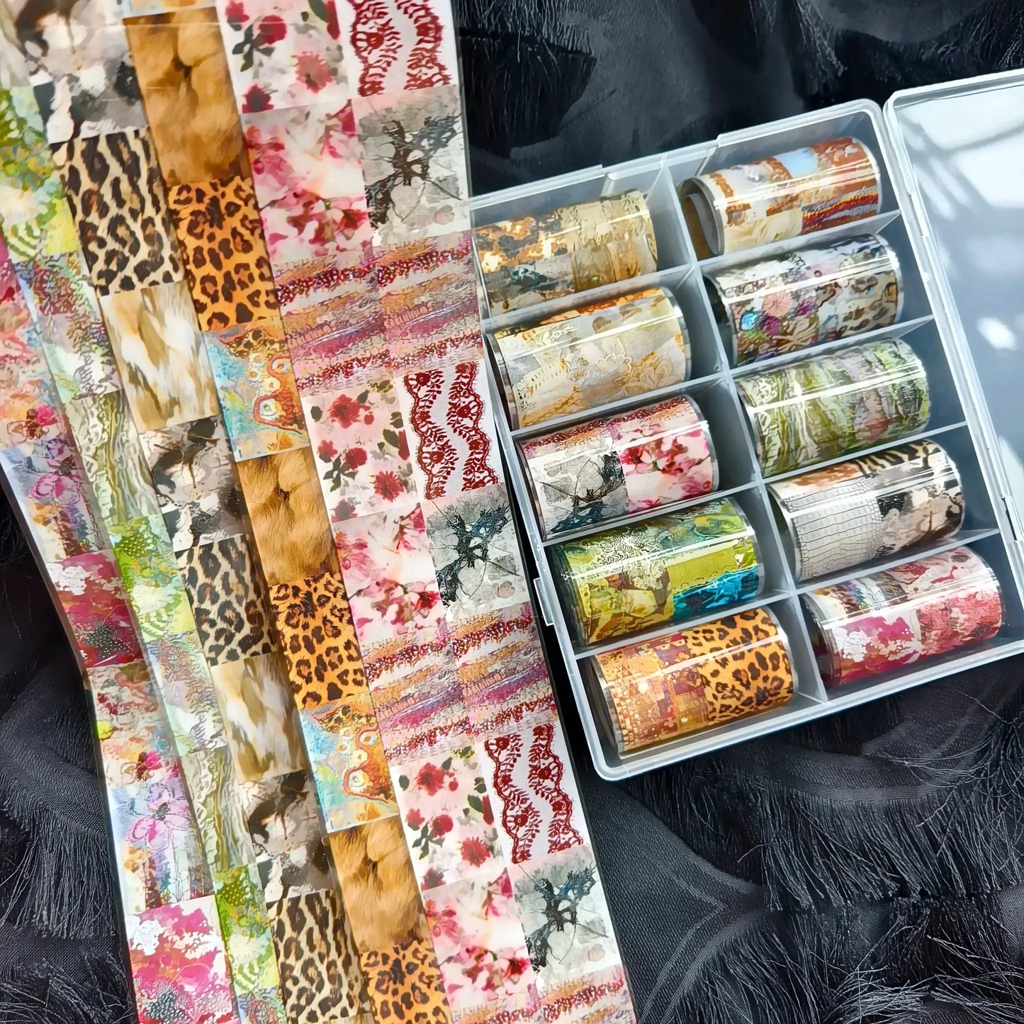 10Rolls Halloween Flower Plaid Angel Marble Bow Nail Foils Transfer Paper Nail Art Stickers Decal Nails Decoration from PriceLows™