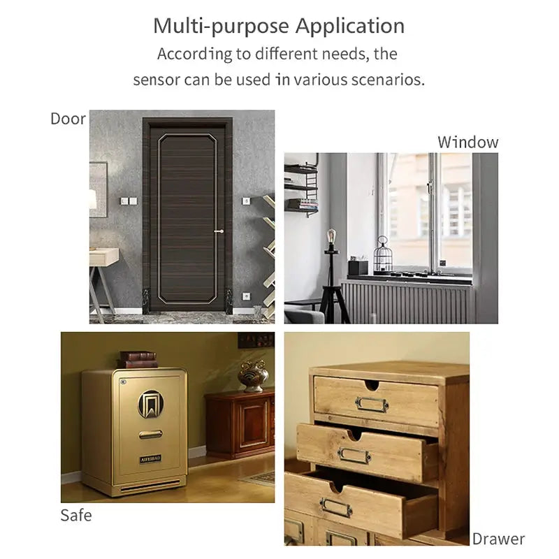 Tuya WiFi Door Window Sensor Smart Life APP Control Home Security Burglar Alarm Close Open Detector Work With Alexa Google Voice from PriceLows™