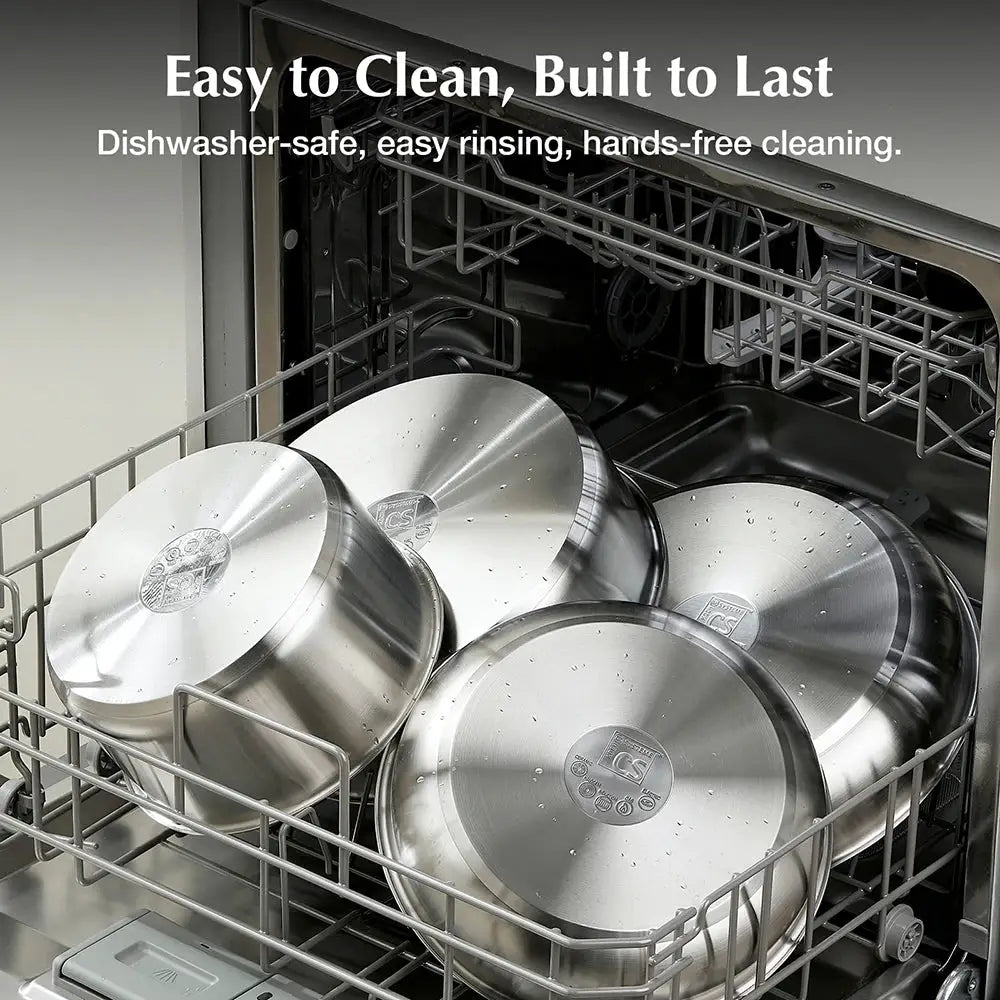 KOCH SYSTEME CS 11 Piece Stainless Steel Cookware Set, 11pcs Stainless Steel Pots and Pans Set with Detachable Handle from PriceLows™