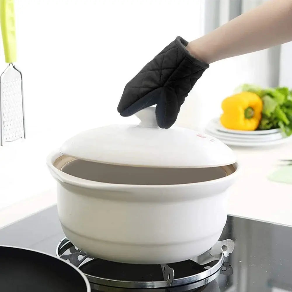 Oven Mitts | Heat Resistant 500F | Non Slip Grip | Short One Size