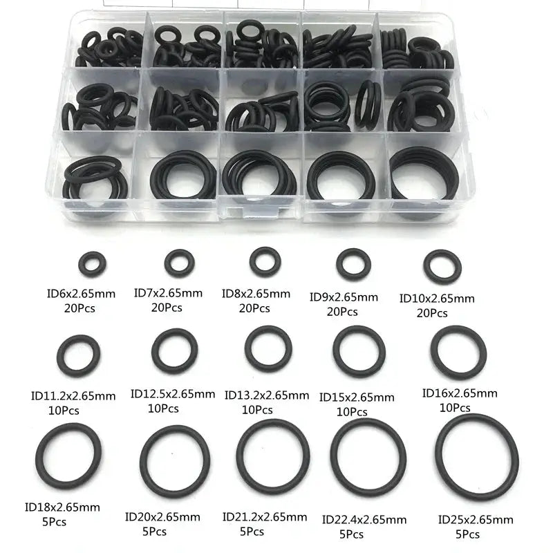 O Rings VMQ NBR 1.5/1.8/1.9/2.4/3.1mm Sealing Gaskets O-Ring Silicone Washer Rubber Oring Set Assortment Kit Set Box Ring from PriceLows™
