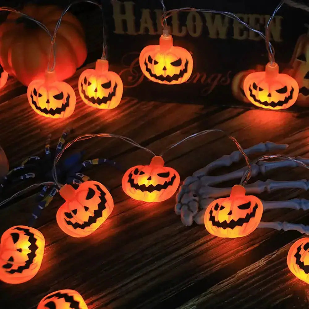 Halloween LED String Lights | Battery Operated | Ghost Pattern | Indoor Use