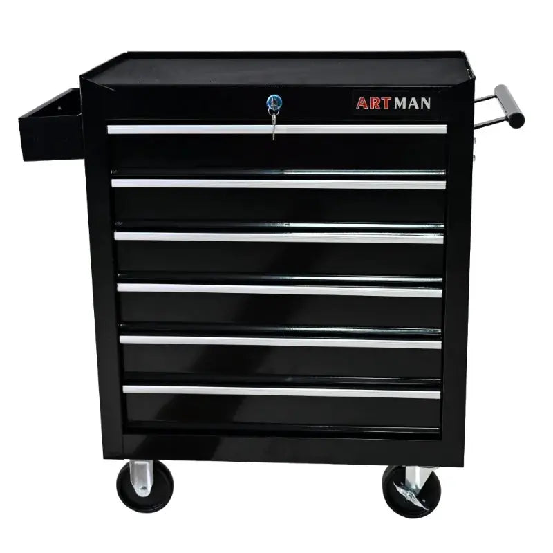 Rolling Tool Chest, 6 Drawer Tool Box with Wheels, Heavy Duty Industrial Service Cart Storage Organizer with Locking System from PriceLows™