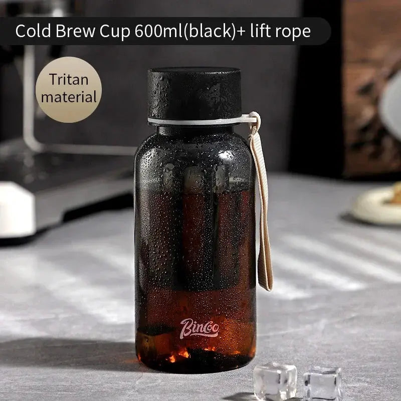 Bincoo 600ml Cold Brew Coffee Tea Maker with 300-Mesh Filter Leakproof Iced Drink Travel Tumbler BPA-Free Tritan Material from PriceLows™
