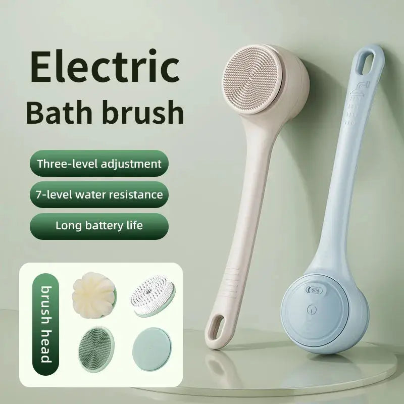 Electric Bath Scrubber | Dual Handle | Long Handle | One Size