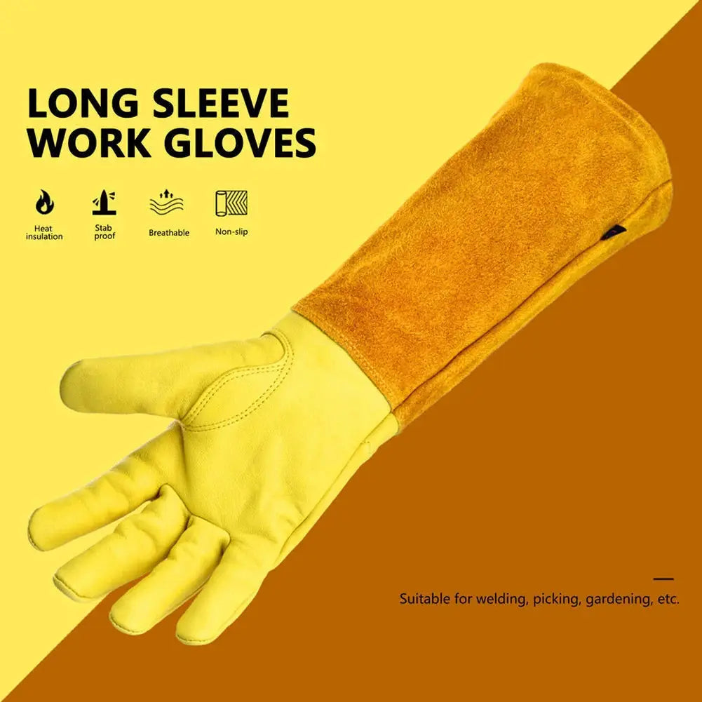 1 Pair Long Thorn Proof Gardening Gloves with Forearm Protection Leather Labor Protection Long Elbow Gloves Best Garden Gift from PriceLows™