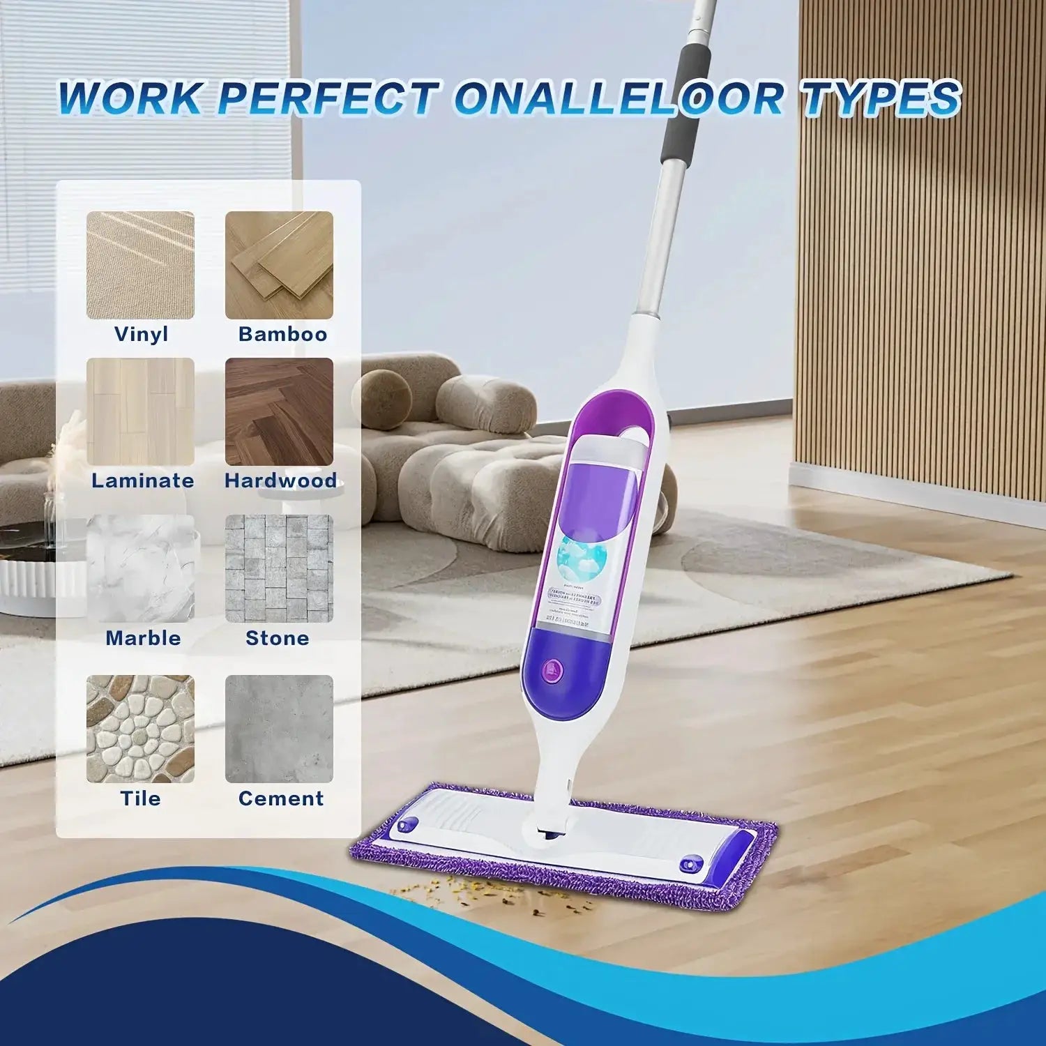 Reusable Microfiber Mop Pads for Swiffer PowerMop, Power Mop Pads Refills for 13 ''-15 '' Spray Mop, Machine Washable Pad from PriceLows™