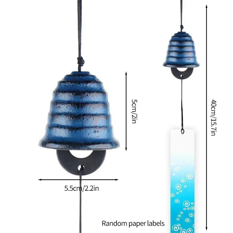 Japanese Wind Chimes Cast Iron Feng Shui Wind Bells Good Luck Hanging Pendant Indoor Outdoor Temple Home Garden Decoration from PriceLows™
