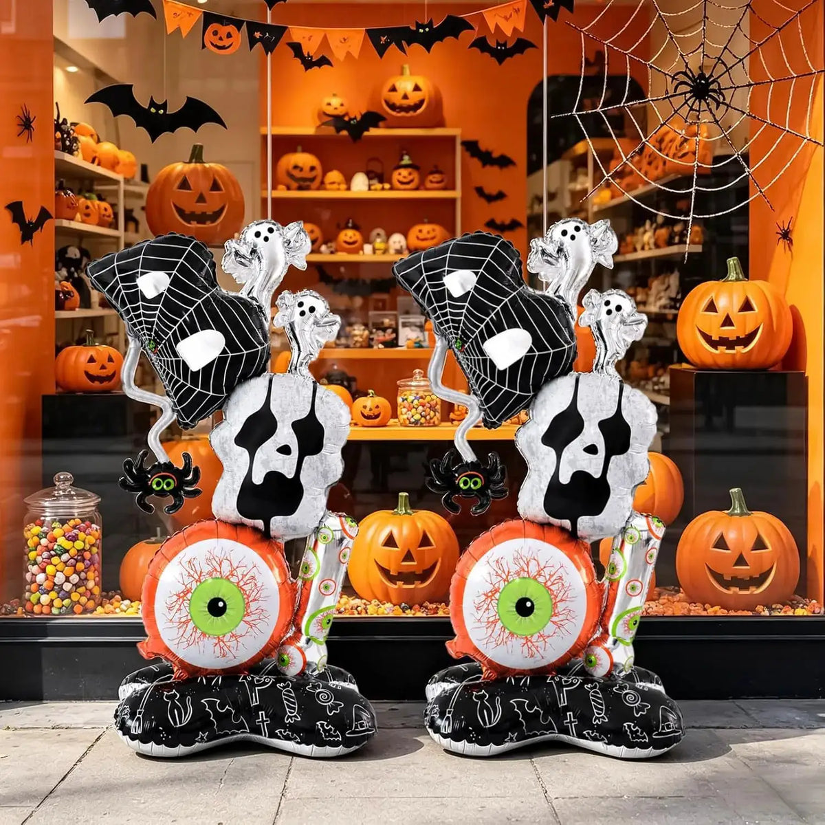 Giant Halloween Balloons | 3.8 Ft Self Standing | 2 Pack Boo