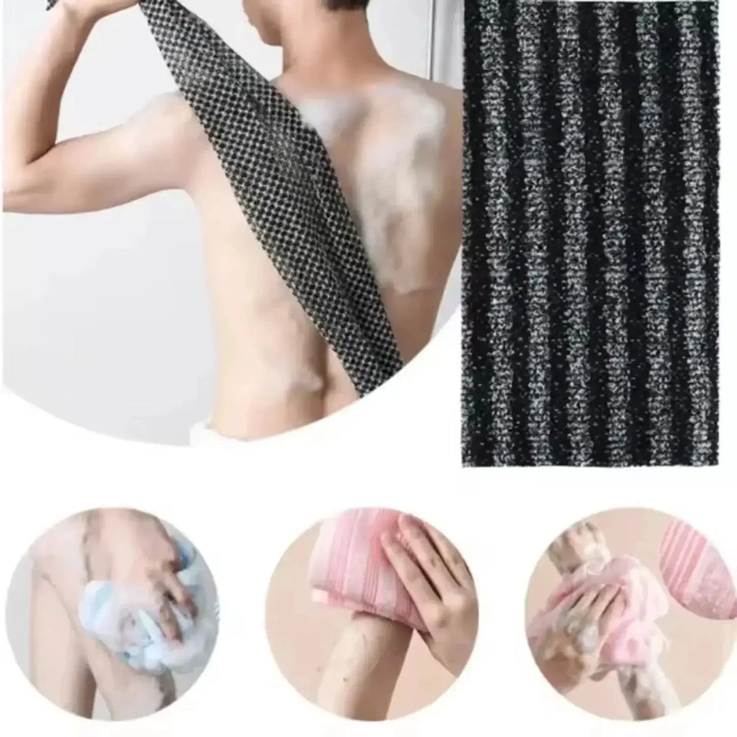 Japanese Exfoliating Bath Towel Ultra-Long Shower Scrubber for Back Antibacterial Foam Washcloth Multi-Use for Shower Skincare from PriceLows™