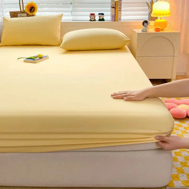 Fitted Bed Sheet | Soft Cotton | Solid Color | Twin Full Queen King