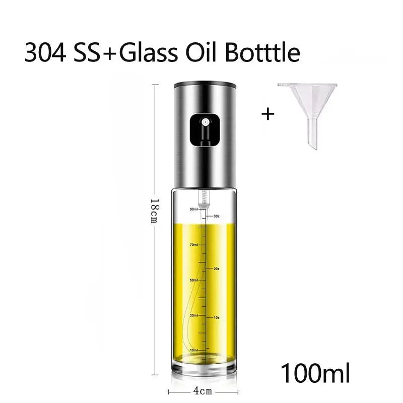 Olive Oil Dispenser Bottle | 100ml Capacity | Glass Spray Bottle | For Salad
