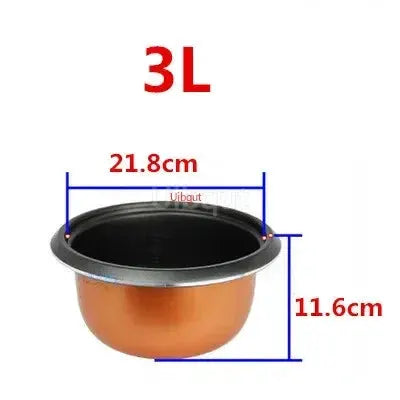 Rice Cooker Inner Pot | 304 Stainless Steel | Nonstick | Universal Fit