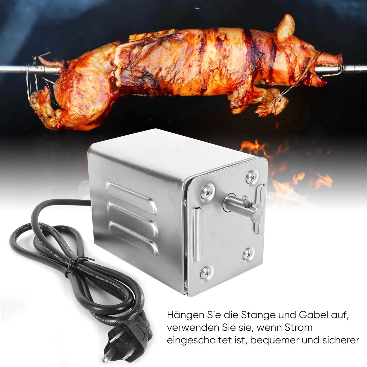 Electric Rotisserie Motor | Stainless Steel | 70 Kg Load Capacity | Model SP-S40