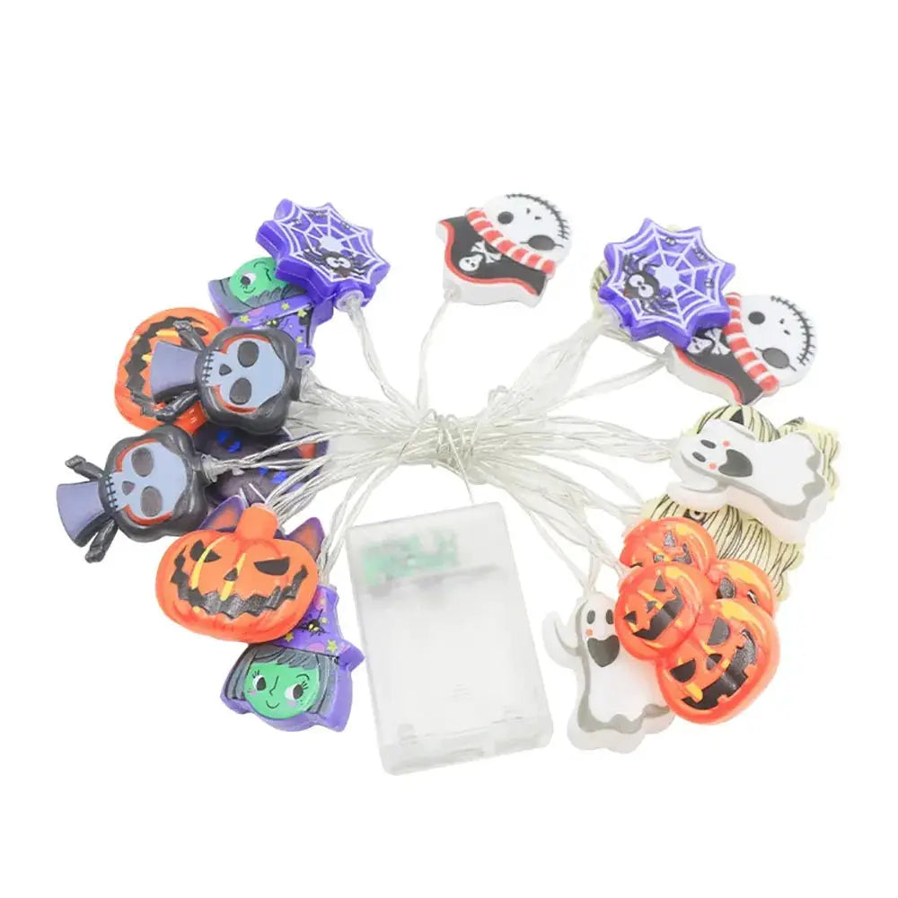 Halloween LED String Lights | Battery Operated | Ghost Pattern | Indoor Use