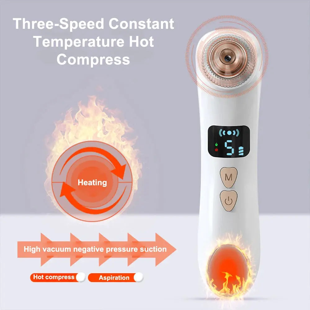 Smart Visual Blackhead Remover Hot and Cold Compress Acne Cleaner Sturdy Blackheads Acne Remover Face Deep Cleansing with Camera from PriceLows™