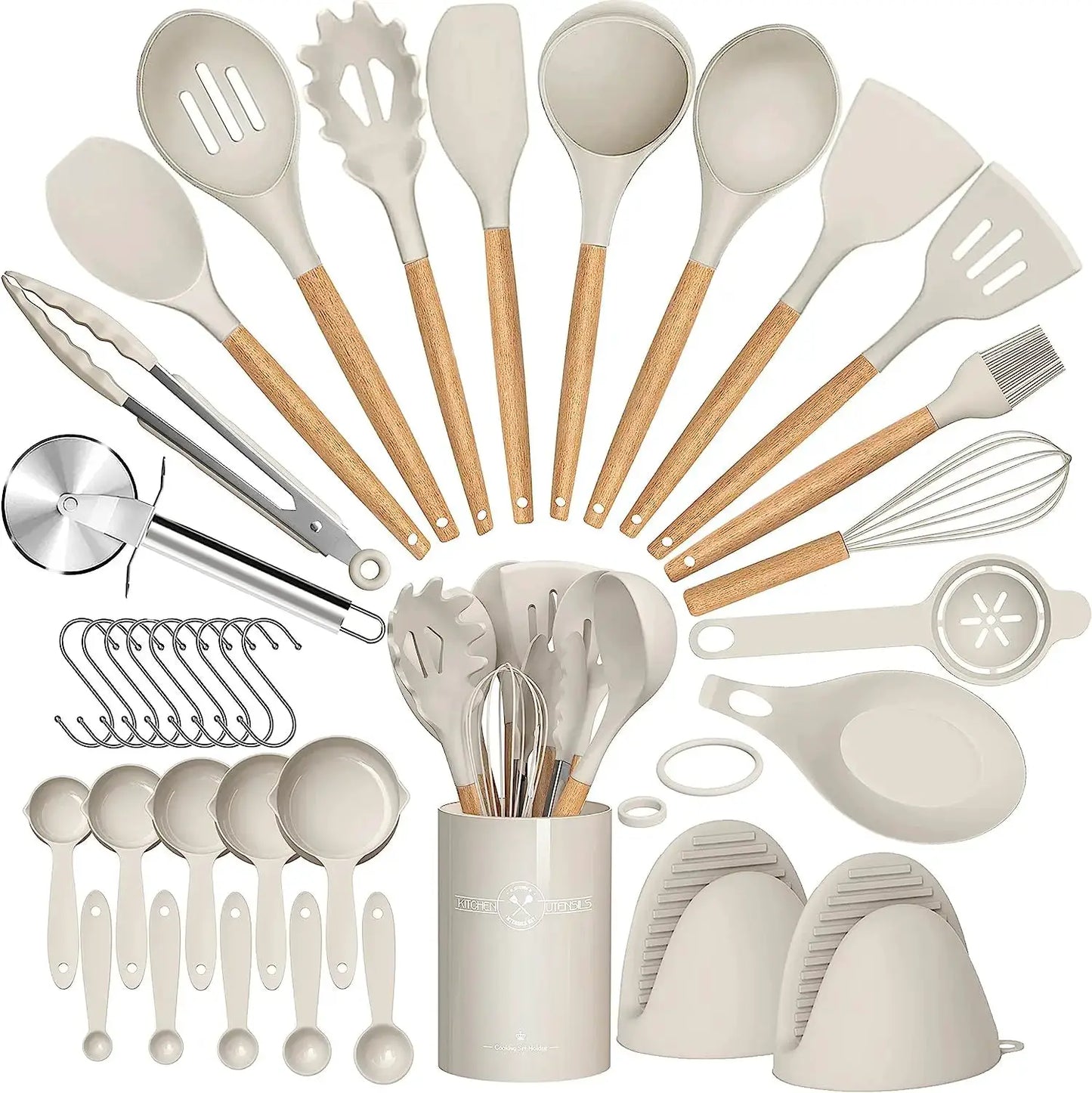 36pcs silicone utensil cooking set with holder from PriceLows™