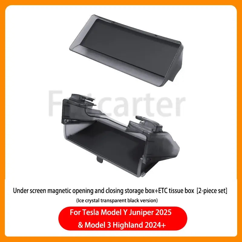For Tesla Model3 Y Juniper 2025 central control screen Hidden Magnetic opening closing storage box tissue box storage accessorie from PriceLows™