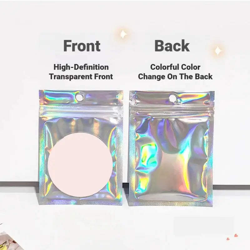 Holographic Resealable Storage Bags | Moisture Proof | 6X10 Cm | 10 Pack