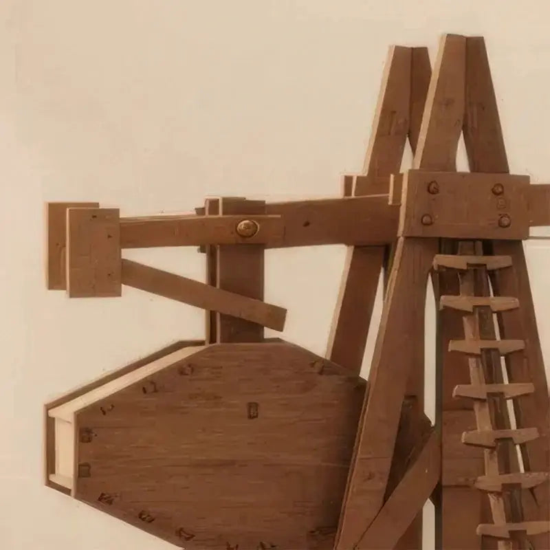 Ancient Catapult Building Kit - Wooden Tripod Trebuchet Model, DIY Historical Siege Engine for Adult Collection from PriceLows™