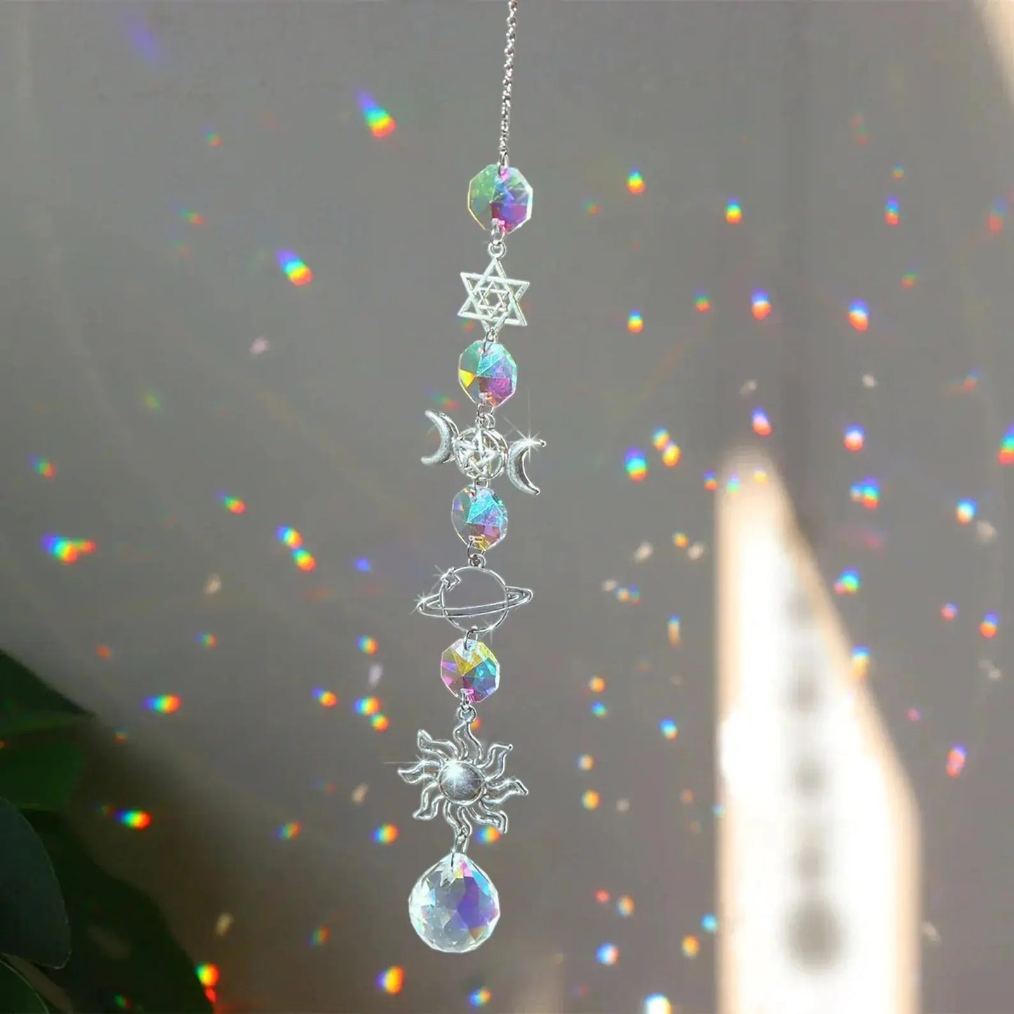 Crystal Wind Chime Rainbow Maker Sun Catcher Dream Catcher Pendant Home Garden Decor Wind Chime, Holiday, Festival, Home Decor, from PriceLows™