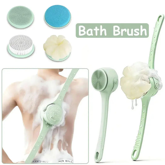 Electric Back Scrubber | 4 Heads | Long Handle | One Size