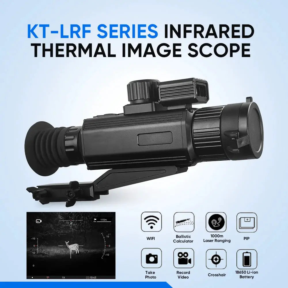384x288/640x512 Thermal Rifle Scope, 35mm/50mm Lens, 50Hz,with Laser Rangefinder&Ballistic Calculator Night Vision Hunting Scope from PriceLows™