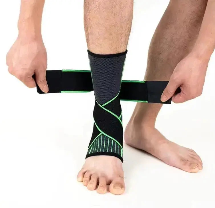 Ankle Support Brace | Breathable Nylon | Compression Strap | Sports Guard
