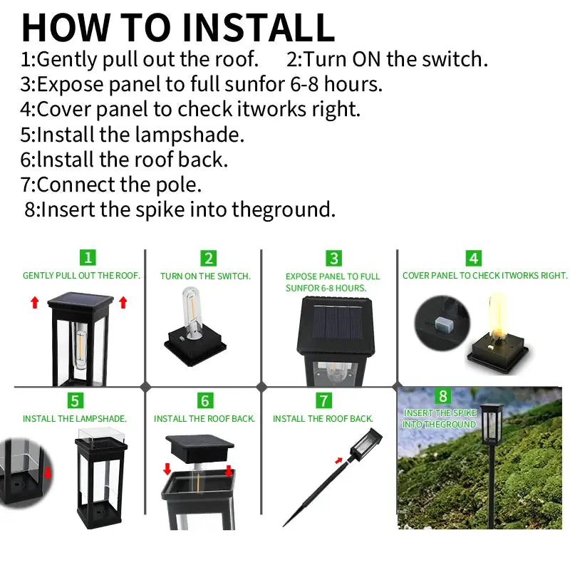 Waterproof LED Solar Lights for Garden Yard Driveway Automatic Pathway Lighting Outdoor Landscape Lighting Auto On/Off at Dusk from PriceLows™
