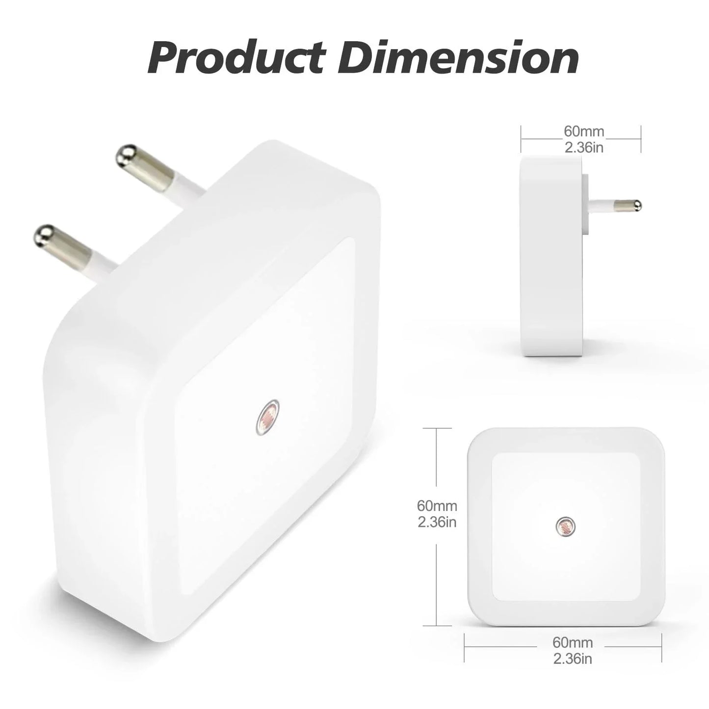 LED Night Light | Plug-In Wall | Dark Sensor Auto | 1-8 Pack