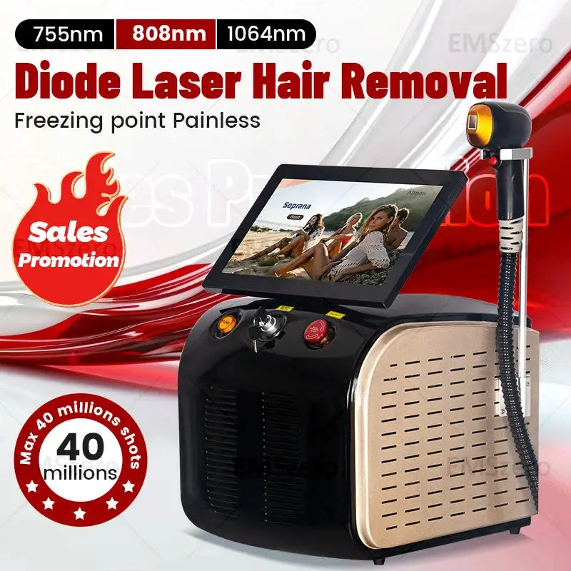 Alexandrite Diode Hair Removal Machine | 4500W | Professional Laser | Permanent