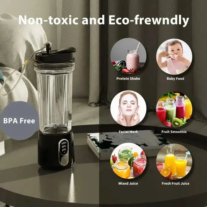 500ml Wireless Portable Juicer,USB Rechargeable Intelligent Juice Cup,Small Kitchen Blenders,Camping Mixer Ice Crusher,Healthy from PriceLows™