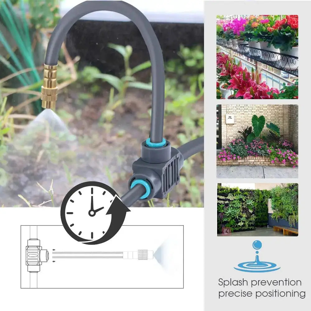 Dual Zone Independent Smart LCD Display Garden Watering Timer Atomization Spray Kit Mist Cooling System Irrigation Controller from PriceLows™