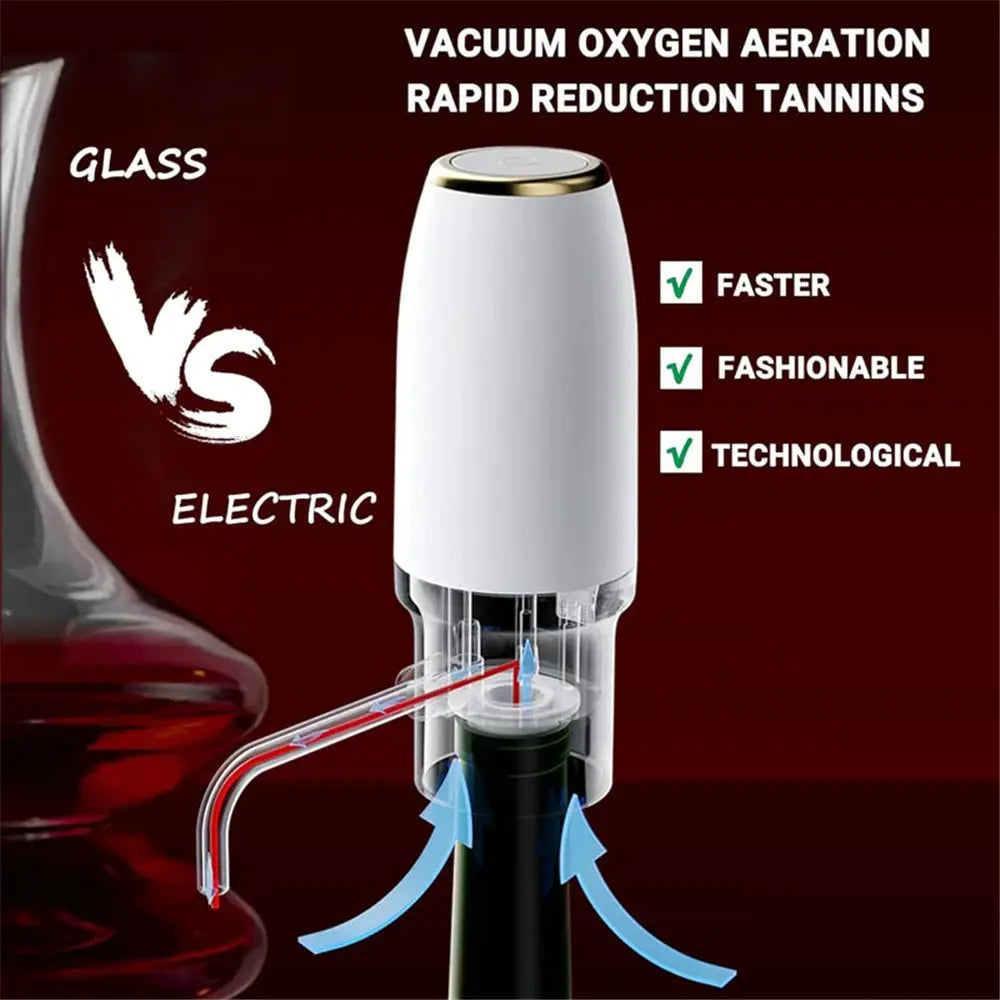 USB Rechargeable Automatic Wine Aerator Pourer Portable Electric Red Wine Decanter Dispenser for Business Family Father's Day from PriceLows™