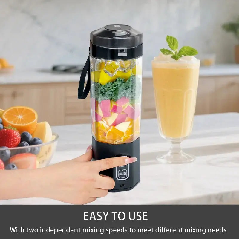 Portable Electric Juice Maker Blender 700ML USB Rechargeable Fruit Mixer 6 Blades Juicer for Shakes Smoothies Fresh Juicing Cup from PriceLows™