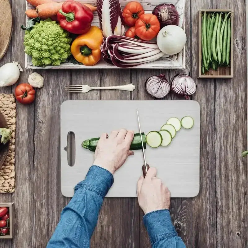 Stainless Steel Cutting Board | Double Sided | 316 Steel | Juice Groove