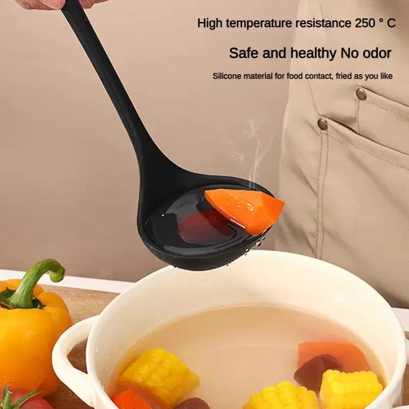 1/10PCS Food-Grade Silicone Kitchen Tools Set, Heat-Resistant Slotted Spoon for Non-Stick Cookware & Hot Pot, Multi-Use Strainer from PriceLows™