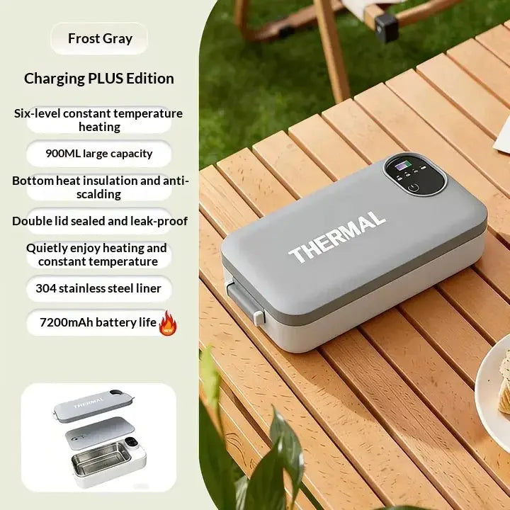 Heated Lunch Box Water Free Insulation Portable Self-Heating Electric Lunch Heater For Office Car Travel 304 Stainless Steel from PriceLows™