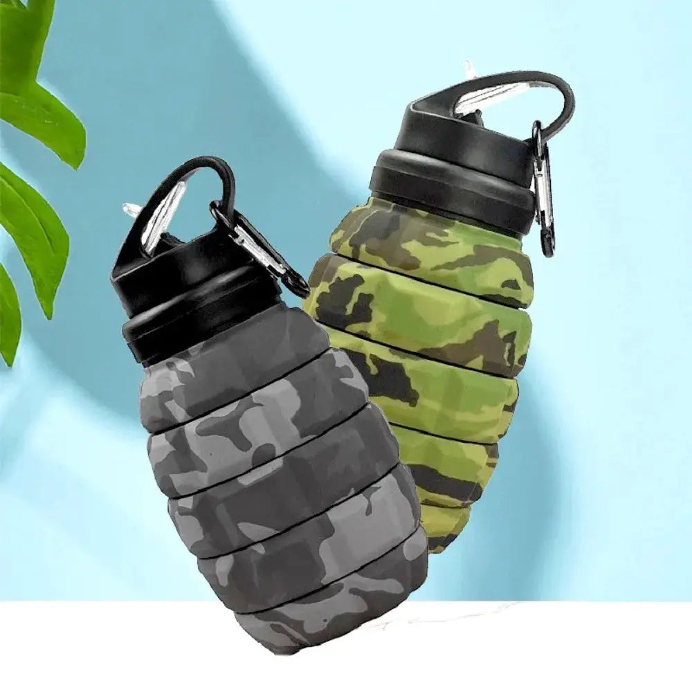Silicone Retractable Grenade Water Bottle 580ML Foldable Sports Water Bottle Collapsible Reuseable Drinking Cup Cycling from PriceLows™