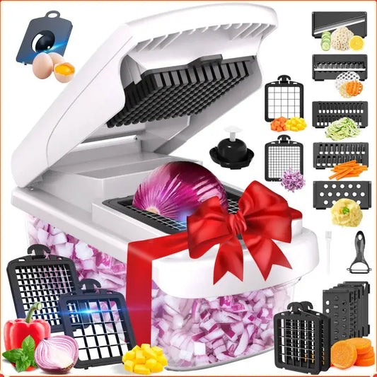 Multifunctional Vegetable Chopper | 15 Functions | Stainless Steel Blades