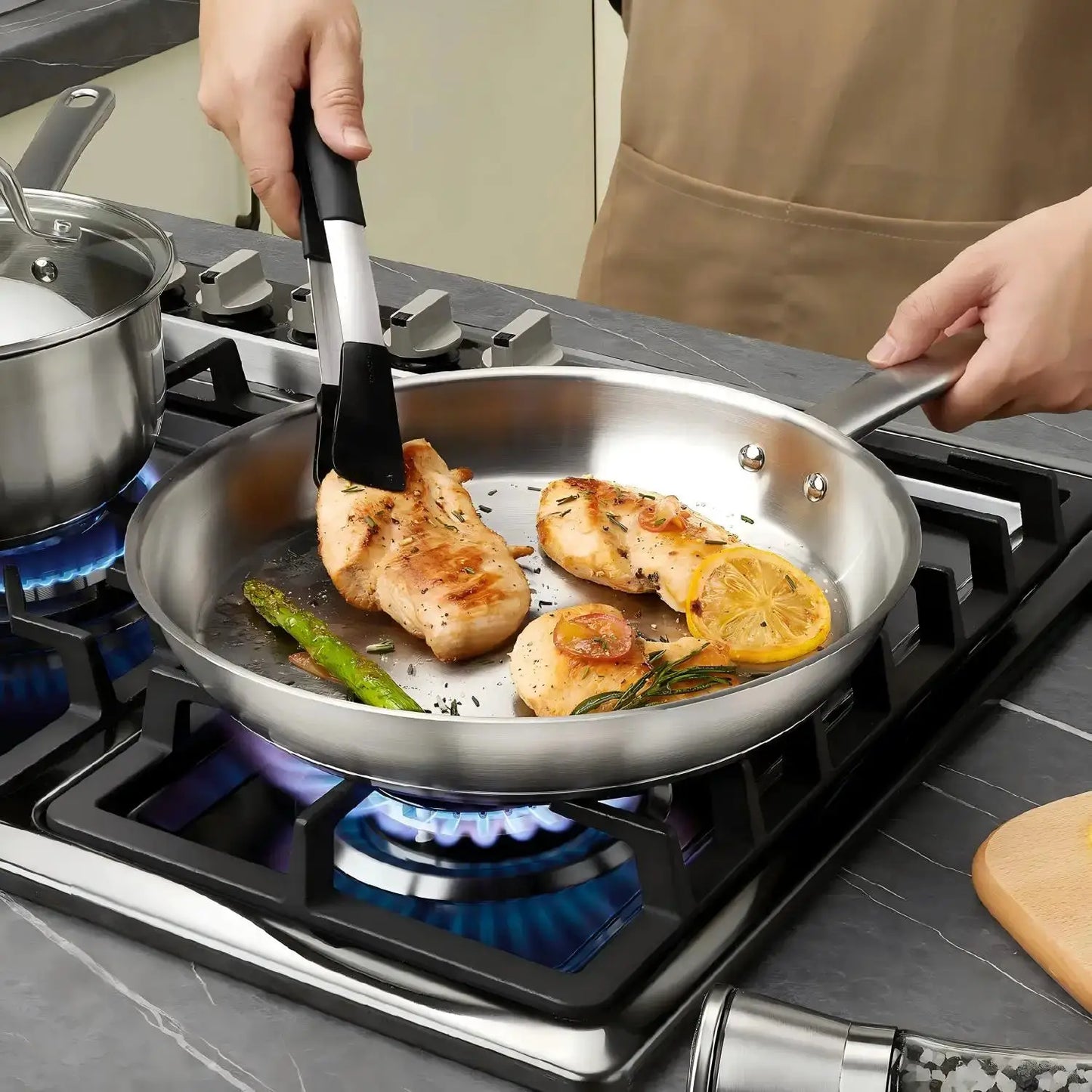 KOCH SYSTEME CS Stainless Steel Cookware Set 10 Piece, 18/10 Stainless Steel Pots and Pans Set for Professional Cooking from PriceLows™