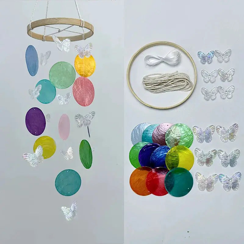 Butterfly Seashell Wind Chimes Garden Outdoor Indoor DIY Hanging Dream Catchers Kids Room Nursery Decoration Home Bedroom Decor from PriceLows™