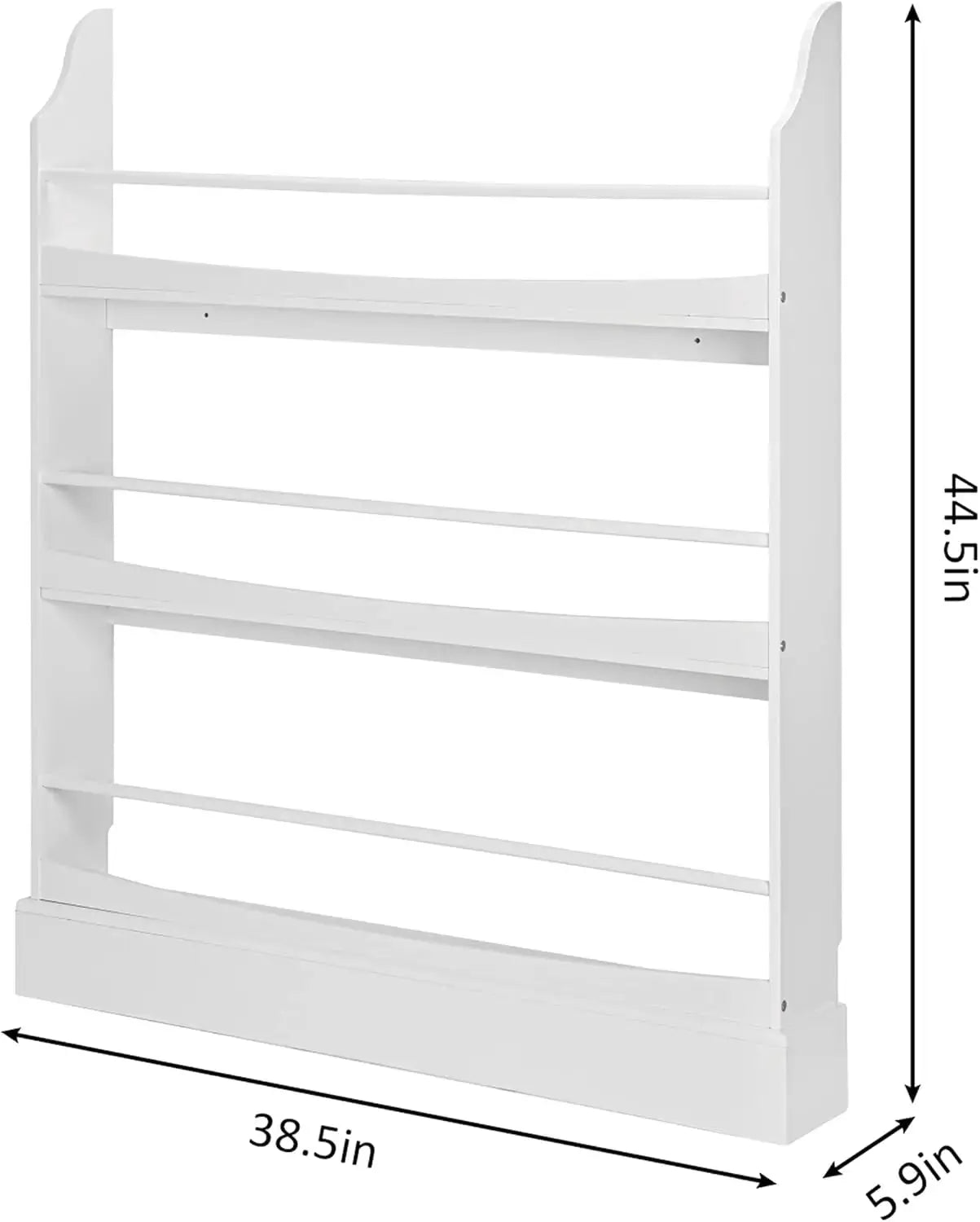 Kids Bookshelf with 3 Tiers, White Storage Rack for Bedroom, Study, Living Room from PriceLows™