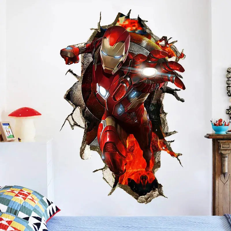 3D Wall Sticker | Size 60x40 cm | Avengers | Hulk Iron Man Captain America Thor