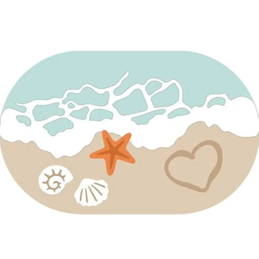 2 Pcs Beach Bathroom Rugs Set Non Slip Bath Mat Ultra Soft Washable Absorbent Quick Dry Ocean Sea Theme Bath Rug with Starfish from PriceLows™