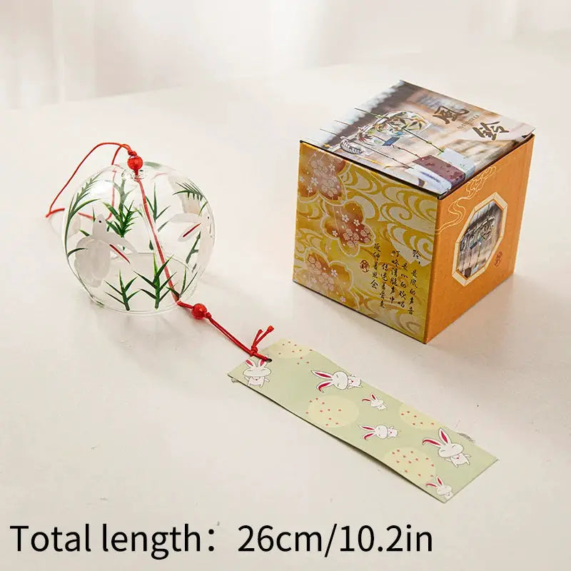 Japanese Sakura Glass Wind Chime Cherry Blossom Wind Bell Korean Kawaii Room Decor Hanging Decor Wind Chimes Outdoor 후우링 from PriceLows™