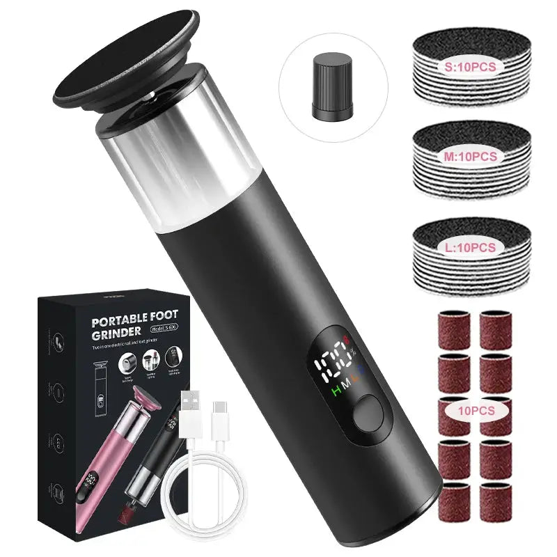 Electric Foot Grinder For Feet, 2-In-1 Foot File & Nail Polisher, Electric Callus Remover Pedicure File Unisex With Gift Box from PriceLows™