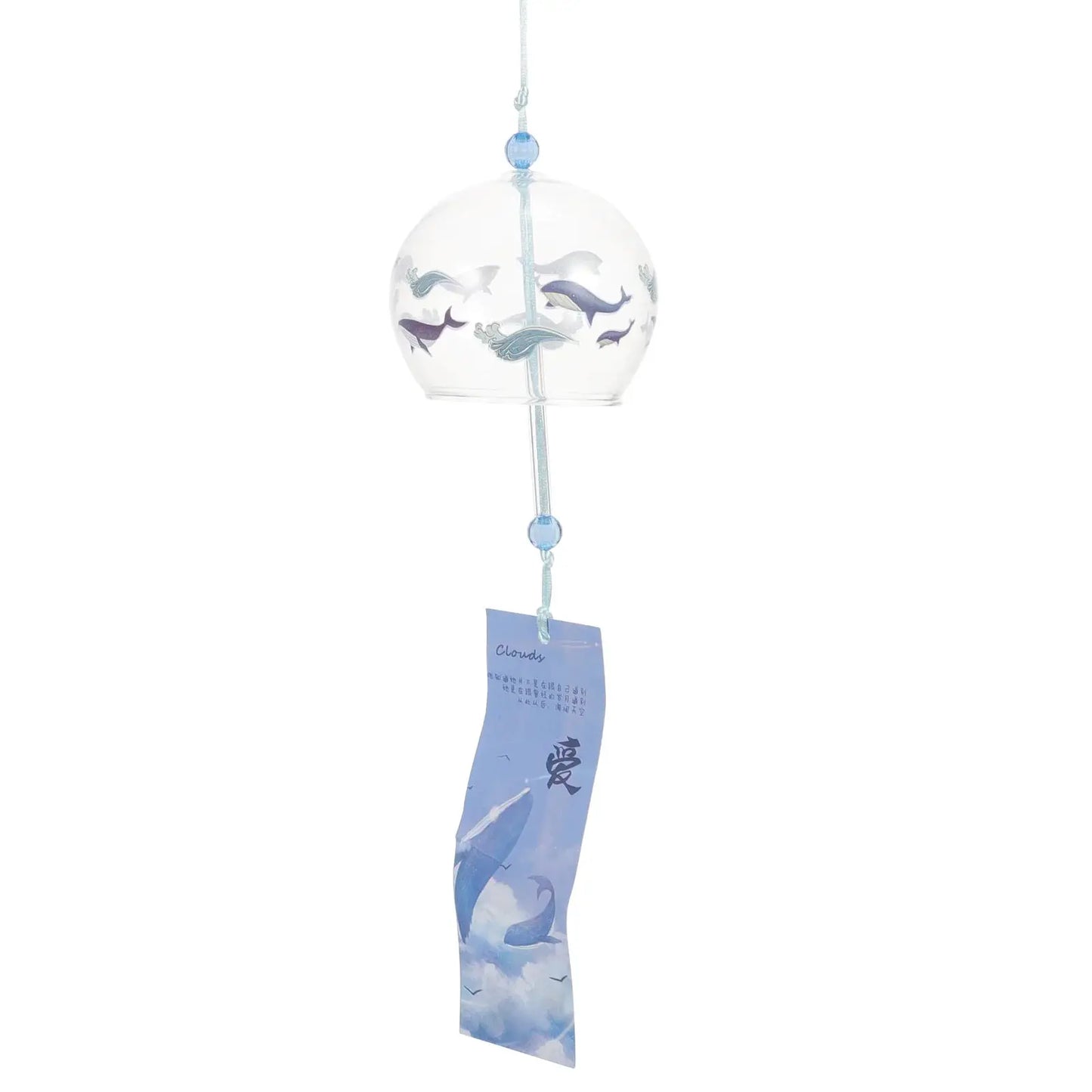 Blue Japanese Glass Wind Chime Premium Glass Wind Chimes Decorative Bell Hanging nament Garden Adornment Home Decor from PriceLows™